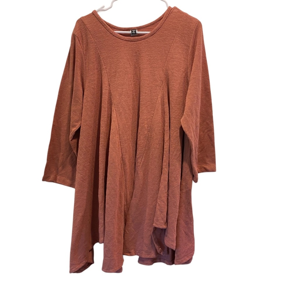 Dress To Kill Women's Tunic Top Mauve One Size Boho Asymmetrical Quiet Luxury